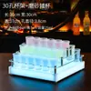 Soporte para Copa de Cóctel Arcoíris Brillante, Estante para Copas de Cóctel de Vidrio Esmerilado, Juego de Copas de Cóctel para Bar
