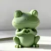 Molde de Silicona para Vela Aromática de Cachorro Bulldog Transfronterizo Adorno de Rana DIY Decoración Molde para Velas Hecho a Mano