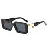 Gafas de Sol de Cadena Hueca Estilo Nuevo Transfronterizas para Mujer, de Moda y Personalizadas, Versátiles Rectangulares de Marco Pequeño Ins para Salir a la Calle