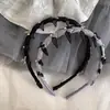 Faixa de Cabelo com Laço Estilo Ballet e Strass, Pente Invertido, para Mulheres, Lançamento 2025, Alta Qualidade, para Lavar o Rosto, com Dentes