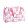 Bolsa de Higiene Transparente Organizador de PVC Bolsa de Banho para Cosméticos Armazenamento para Viagem ao Ar Livre Bolsa de Higiene Bolsa à Prova d'Água Bolsa para Cosméticos