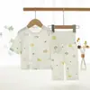 Pijama de Bebé Clase A Ropa de Verano para Bebés Niños y Niñas Traje de Dos Piezas Ropa de Casa Infantil Verano Manga Corta Ropa Infantil de Anyang