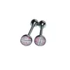Ojos con Venas Rojas, Piercing de Lengua que Gotea Aceite, Adorno de Lengua Espiral Externo de Acero Inoxidable, Anillo de Lengua Recubierto de Goma, Joyería para Piercings Corporales al por Mayor
