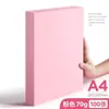 Papel A4 A5 cor rosa, papel para cópia, papel para impressão, 70g, 80g, vermelho claro, papel de escritório, papel em branco para supermercados