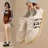 Zapatillas Casuales Antideslizantes Retro para Mujer para Primavera y Otoño, Zapatos Planos Blancos para Mujer, Zapatos Casuales Versátiles