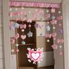 Color Macarrón Juguetes Educativos para Niños Decoración de Habitación de Boda Cortina Cortina Suministros de Arreglo Cortina de Puerta de Habitación de Niña Estilo Girly