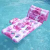 Transfronterizo 25 Nuevos Modelos de Camas Flotantes para Fiestas en la Piscina, Botes Inflables Acuáticos con Diseños de Hojas Coloridas, Venta al por Mayor