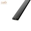 Suministro directo de fábrica perfil H de HDPE negro resistente al desgaste, ignífugo, antiestático, tubería de ventilación rectangular de PVC