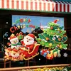 Nuevas Pegatinas de Vidrio Navideñas Electrostáticas 2027, Sin Rastro y Sin Pegamento, para Vidrieras y Puertas de Tiendas en Centros Comerciales, Pegatinas Navideñas Decorativas