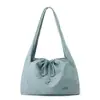 Bolsa feminina nicho estilo coreano personalizada, bolsa tote leve de grande capacidade, pode ser impressa com logotipo, adequada para fitness e esportes, bolsa feminina de ombro ou transversal