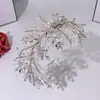 Accesorios para el Cabello Transfronterizos Nuevo Brillante Personalizado Amarillo Dorado Pedrería Cristal Banda para el Cabello Hecha a Mano Accesorios para Vestido de Novia Dz273