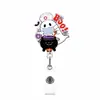Porta-insignias retráctil divertido de elfo de Navidad, clip decorativo de dibujos animados para insignia, clip de fácil extracción, personalizado por el fabricante
