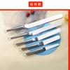 Espátula para crema de repostería de fábrica, espátula pequeña para pasteles, fácil de desmoldar, cuchillo para decorar con besos rectos, espátula para crema de acero inoxidable