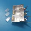 Suministro Transfronterizo de Siete Tipos de Conectores de Cabeza de Cristal Blindados en Carcasa de Cobre de 10g, Conectores de Cabeza de Cristal de 8 Núcleos para Red, Conectores de Cabeza de Cristal con Clip de Cola de Milano Cat7