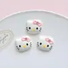 Accesorios de Tela de Lazo, Accesorios para Zuecos, Accesorios de Joyería DIY de Gato de Resina, Pasadores para el Cabello, Materiales de Parches Hechos a Mano