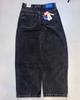 Jeans Holgados Hip-Hop Rock Bordados Estilo Callejero Retro Harajuku Cintura Alta Pierna Ancha Jeans Venta al por Mayor del Fabricante Original