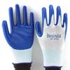 Xingda Fio Branco Azul Nylon Dingqing Luvas Penduradas Cola Protetora Luvas de Proteção do Trabalho Dingjing Cola Mergulhada Antiderrapante Luvas Resistentes ao Desgaste