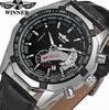 Reloj mecánico automático luminoso con calendario hueco informal de moda para hombre ganador