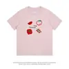 Camiseta de Verano Relajada para Mujer Nueva Blanca Manga Corta Moda para Hombre Commuter Tops Estampados Camiseta Ins Venta al por Mayor