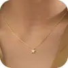 Colar Geométrico Circular Transfronteiriço Europeu e Americano Novo, Estrela-do-Mar de Cobre Exquisita, Cobra, Borboleta, Lua, Elefante Gargantilha, Joias Femininas
