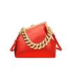 Bolso Portátil de Cadena Texturizada Transfronterizo para Mujer 2024 Nuevo Estilo Estilo Extranjero Bolso de Hombro de Cuero Brillante Diseño Personalizado Bolso Casual Cruzado