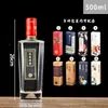 Uma garrafa de vinho branco de 500ml garrafa de vinho para remédio chinês garrafa de vinho 500ml garrafa vazia vidro branco cristal espessado impressão garrafa de vinho para fabricação própria