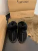 Pantuflas Gruesas y Peludas para Usar al Aire Libre, Forradas de Felpa para Calidez, Estilo Coreano 2026 Invierno Nuevo de Moda Chic Pantuflas de Plataforma Cerradas