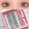 Kit de Cílios Postiços Transfronteiriço, Grande Capacidade, Segmentado, Realista, Volumoso, Natural, Fácil de Usar para Iniciantes