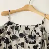 Foto Real de Vestido de Alcinha Floral em Tinta Estilo Feriado, Vestido Regata Loose-Fitting Retrô Francês