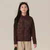 Jaqueta de Penas Patchwork Leve para Meninas 2026 Novo Estilo de Inverno Crianças Fina à Prova de Vento Quente Tendência Casaco com Zíper