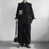 Estilo Japonês Primavera e Outono Marca Tendência Funcional Tático Roupa de Trabalho Calça com Bolsos Multi-Abas Colete Fino Logotipo Popular Colete de Cintura Jaqueta