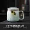 Taza de Conejo de Jade Pintada a Mano con Grietas de Hielo del Fabricante con Tapa Taza de Té para Oficina Taza Personal para Separación de Té Taza de Cerámica