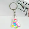 Llaveros creativos de PVC, accesorios temáticos deportivos, adornos en forma de pelota y dijes para mochila - pequeños regalos de goma blanda, disponibles para venta al por mayor