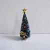 Caixa de presente de Natal Tasong decoração com 12 contas mini árvore de Natal enfeites de mesa 12-19cm
