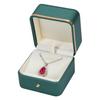 Caja de Joyería Redondeada con Borde Dorado de Piel Sintética, Caja de Anillos de Alta Gama Transfronteriza, Caja de Embalaje para Joyería de Collares, Colgantes y Pulseras