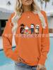 Suéter deportivo de manga larga para mujer, con estampado informal, compatible con patrones personalizados, estación independiente transfronteriza entre Europa y Estados Unidos