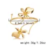 Pulseira de Braço Floral Europeia e Americana Cross-Border Fairycore para Mulheres, Pulseira de Braço Aberta Grande Flor Trepadeira Tridimensional Boêmia