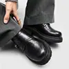 Zapatos casuales de estilo británico para hombre, zapatos derby para hombre, nuevos modelos de alta gama a la moda, zapatos Mickey versátiles únicos y elegantes