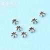 Anillo espaciador de plata S925 con cuentas redondas, engranaje, cuentas de plata, junta de rueda vintage, estrella, luna, pulsera DIY, accesorios de joyería de plata