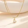 Collar para mujer transfronterizo, no se decolora, elegante y de lujo ligero, cadena para clavícula en forma de corazón, joyería de acero inoxidable 304, cadena para clavícula de mujer