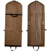 Venta al por mayor transfronteriza cubierta antipolvo para vestido de novia de tela no tejida bolsa para guardar ropa cubierta antipolvo plegable bolso de mano bidireccional