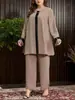Fábrica de Origem Exportação Transfronteiriça Moda Feminina Plus Size Casual Conjunto de Duas Peças Coleção de Liquidação