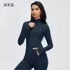 Nuevo top deportivo de otoño e invierno de secado rápido con forro polar para exteriores, fitness, yoga, deportes, baile, entrenamiento, con cuello alto, chaqueta para correr