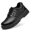 Suministro Transfronterizo de Zapatos de Seguridad de Cuero para Hombre, Antimpacto y Antipenetración, Transpirables de Invierno, Impermeables, Resistentes al Desgaste, Zapatos de Trabajo, Calzado de Seguridad