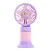 Ventilador de Mano Lindo de Dibujos Animados, Regalo Portátil de Frutas y Flores, Soporte Perezoso de Escritorio para Teléfono, Carga