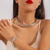 Amazon Transfronterizo Personalizado Multicapa Hierro Elástico Hueso de Serpiente Retorcido Conjunto de Joyería Exagerada Estilo Punk para Mujeres