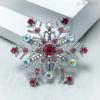 Broche de Copo de Nieve de Alta Gama Incrustado con Diamantes Transfronterizo para Mujer, Versátil Accesorios de Broche de Moda de Lujo Ligero para Traje