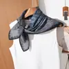 Pañuelo Cuadrado de Doble Cara Bicolor con Patrón de Espiga 65 para Mujer, Estilo Retro Francés Sencillo, Accesorio Elegante, Pequeño Pañuelo de Cuello de Moda