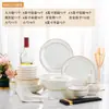 Juego de Vajilla de Cerámica Hueso Fresco y Elegante Regalo para el Hogar al por Mayor Juego Combinado de Tazón y Plato de Porcelana Color Esmaltado de Jingdezhen