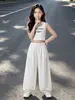 Pantalones finos de verano para niñas, pantalones anchos estilo coreano para niñas mayores, pantalones largos casuales para niñas, pantalones a prueba de mosquitos para estudiantes de secundaria.